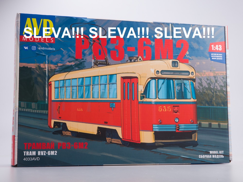 RVZ-6M2 tramvaj 1:43 - AVD KIT - BAZAROVÉ ZBOŽÍ