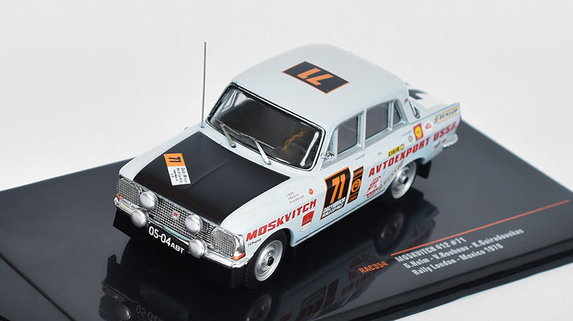 Moskvič 412 #71 Rally London-Mexico 1970 Holm/Boubnov/Guiradouskas 1:43 - IXO