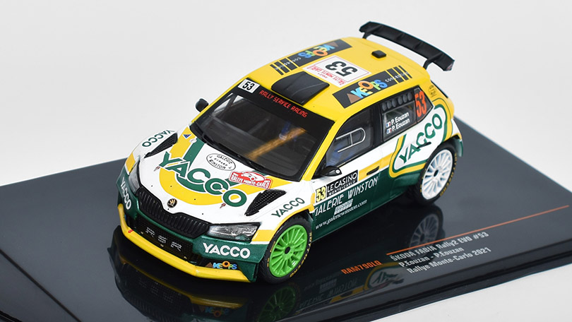 Škoda Fabia Rally 2 EVO #53 Rallye Monte-Carlo 2021 Eouzan 1:43 - IXO Models