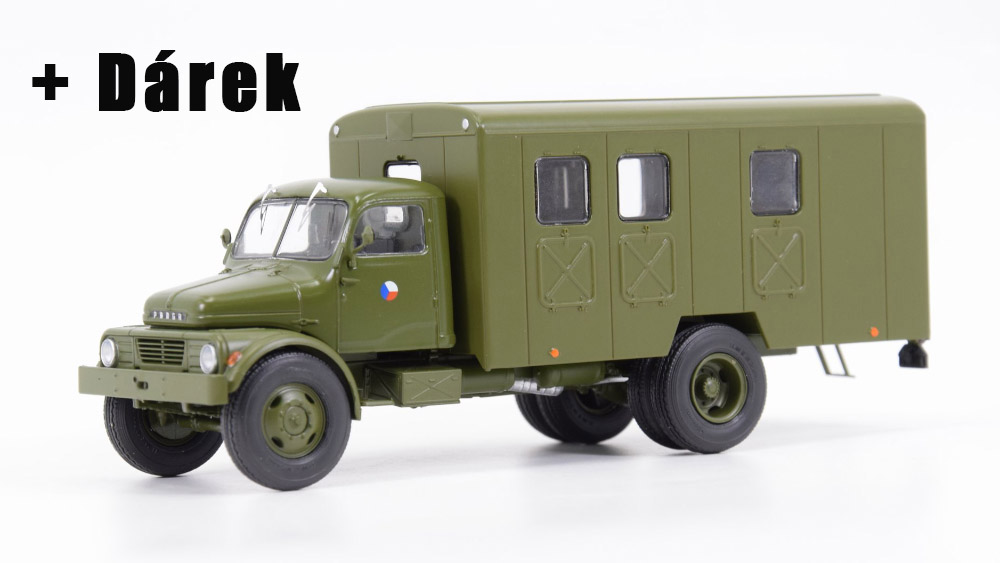 Praga S5T kung khaki + KIT Model Pojízdná Prodejna ZDARMA 1:43 - SSM 