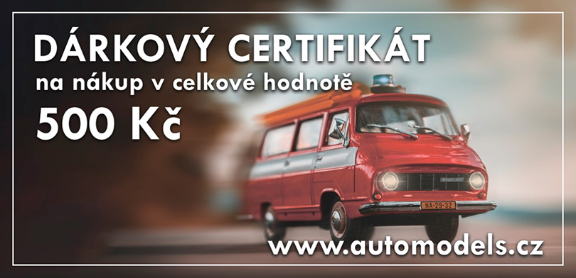 Dárkový certifikát v hodnotě 500 Kč