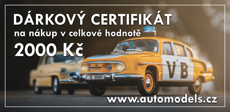 Dárkový certifikát v hodnotě 2000 Kč