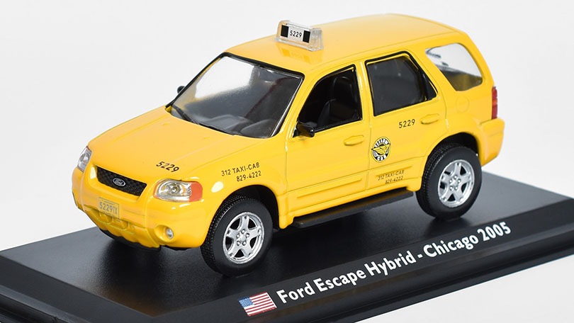 Ford Escape Hybrid Chigago 2005 Taxi 1:43 - Edicola časopis s modelem