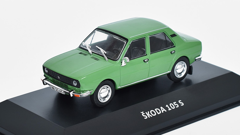 Škoda 105 S 1978 1:43 Kaleidoskop slavných vozů časopis s modelem #28