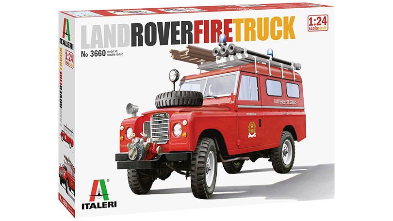 Land Rover III series Fire Truck 1:24 - stavebnice Italeri