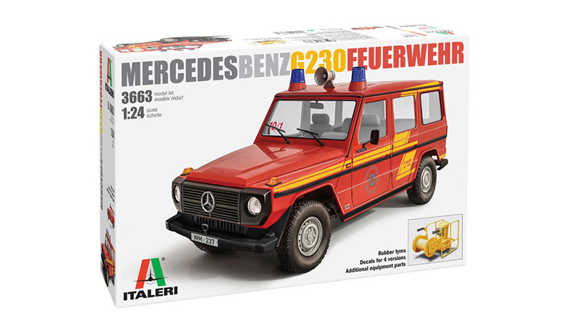 Mercedes Benz G230 Feuewehr 1:24 - stavebnice Italeri