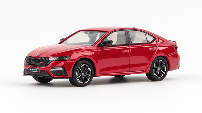 Škoda Octavia IV RS 2020 Červená Velvet Metalíza 1:43 - ABREX