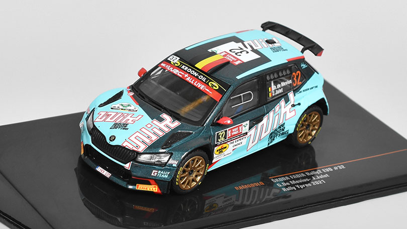 Škoda Fabia Rally 2 EVO #32 Rally Ypres 2021 Mevius/Jalet 1:43 - IXO Models 