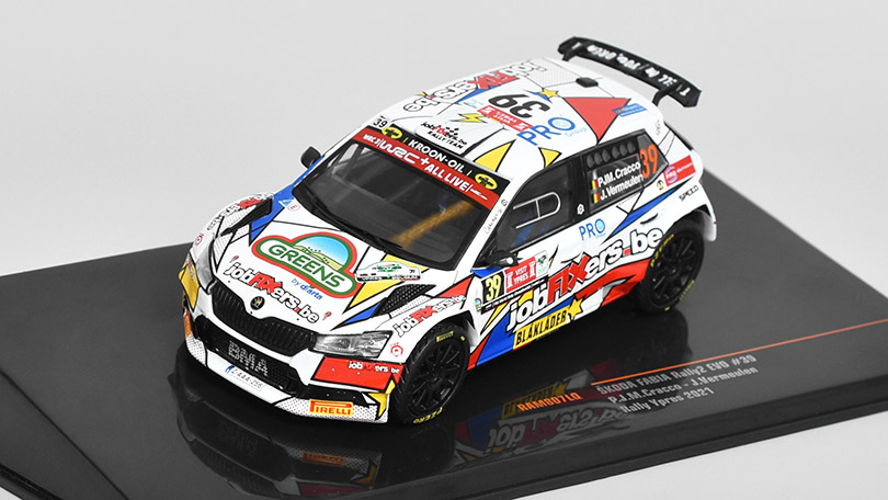 Škoda Fabia Rally 2 EVO #39 Rally Ypres 2021 Cracco/Vermeulen 1:43 - IXO Models 