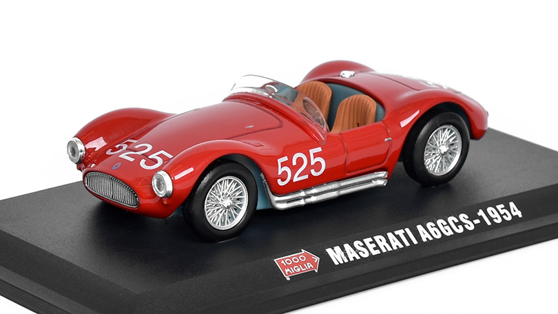 Maserati A6GCS #525 1954 1:43 - 1000 Miglia - Hachette časopis s modelem