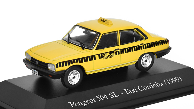 Peugeot 504 SL Taxi Cordoba 1999 1:43 - časopis s modelem