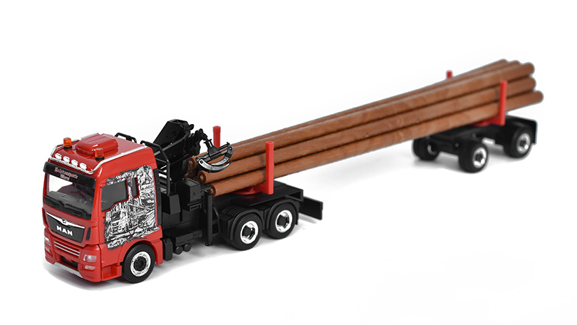 MAN TGX XLX 6c přeprava dřeva 1:87 - Herpa