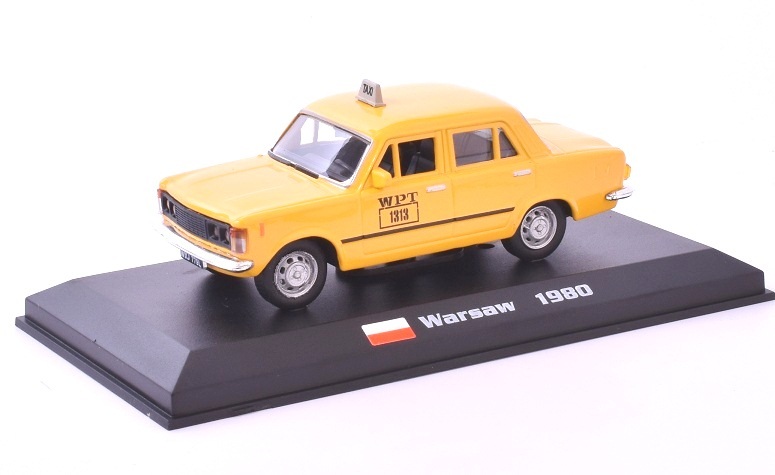 Fiat 125p 1:43 Warsaw 1980 - Taxíky světa časopis s modelem