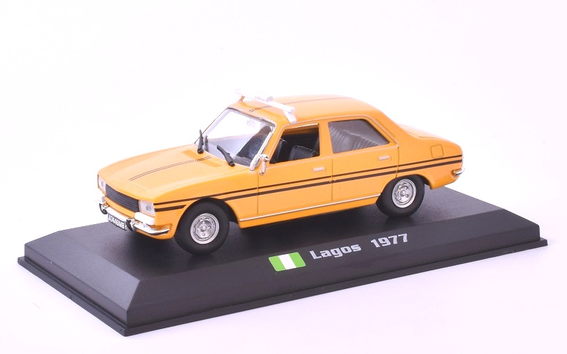 Peugeot 504 1:43 Lagos 1977 - Taxíky světa časopis s modelem