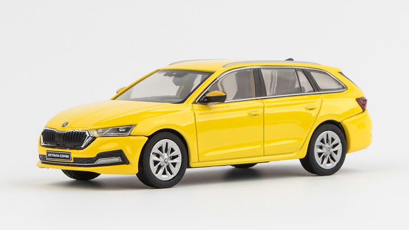 Škoda Octavia IV Combi 2020 Žlutá Telecom 1:43 - Abrex