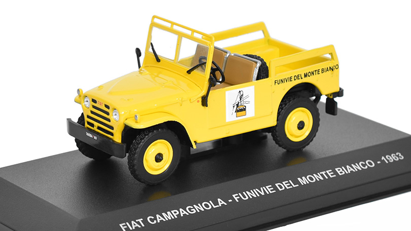 Fiat Campagnola Funivie Del Monte Bianco 1963 1:43 - časopis s modelem