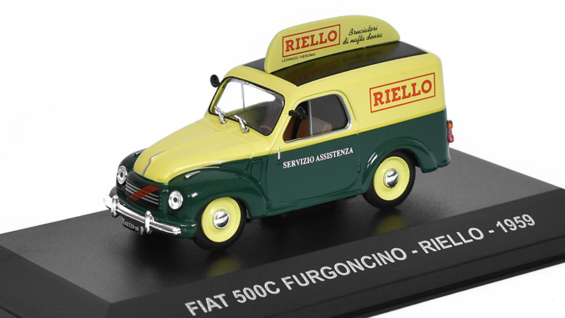 Fiat 500C Furgoncino RIELLO 1959 - 1:43 - časopis s modelem 