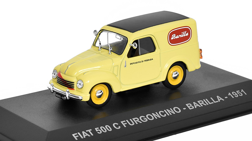 Fiat 500C Furgoncino BARILLA 1951 - 1:43 - časopis s modelem 