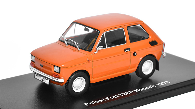 Polski Fiat 126P Maluch - 1973 1:24 - časopis Nezapomenutelné auta #21 s modelem