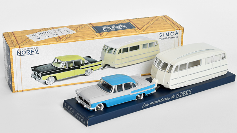 Simca Vedette Chambord + Henon Caravan Roulotte 1958 1:43 - NOREV