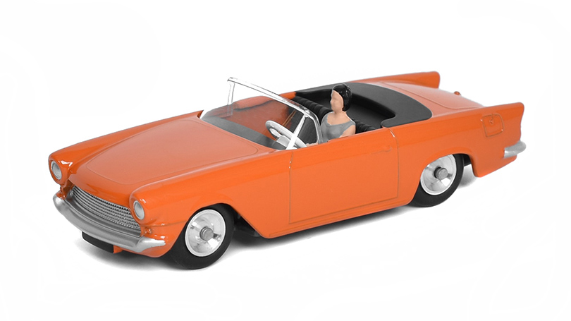 Simca Oceane Cabriolet 1956 s figurkou 1:43 - Solido