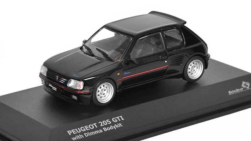 Peugeot 205 GTI Dimma 1988 černá 1:43 - Solido 