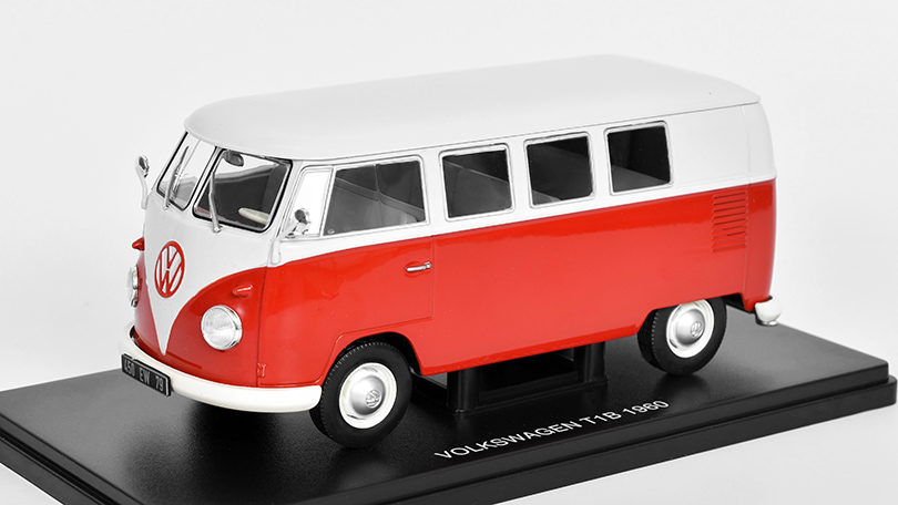 Volkswagen T1B 1960 1:24 - Hachette časopis Samochody PRL #64 s modelem