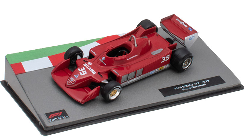 Alfa Romeo 177 1979 B.Giacomelli 1:43 - Formula 1 Cars časopis s modelem