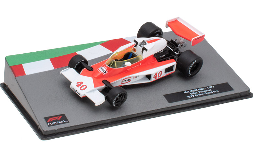 McLaren M23 1977 GP Británie Villeneuve 1:43 - Formula 1 Cars časopis s modelem