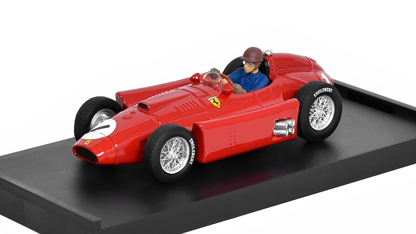 Ferrari D50 #1 GP Británie 1956 s figurkou J.M.Fangio 1:43 - Brumm 