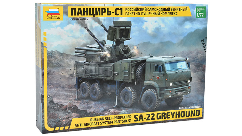 Protiletadlový raketový systém Pantsir-S1 1:72 Zvezda - stavebnice