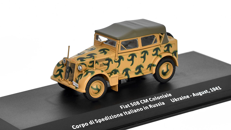 Fiat 508 CM Coloniale 1:43 - DeAgostini časopis Samochody Wojskowe s modelem 