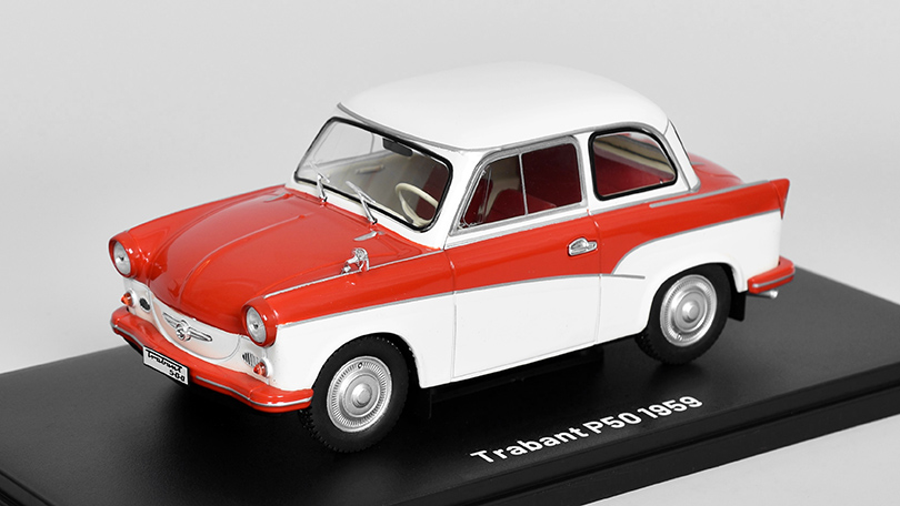 Trabant P50 1959 1:24 - časopis Nezapomenutelné auta #27 s modelem