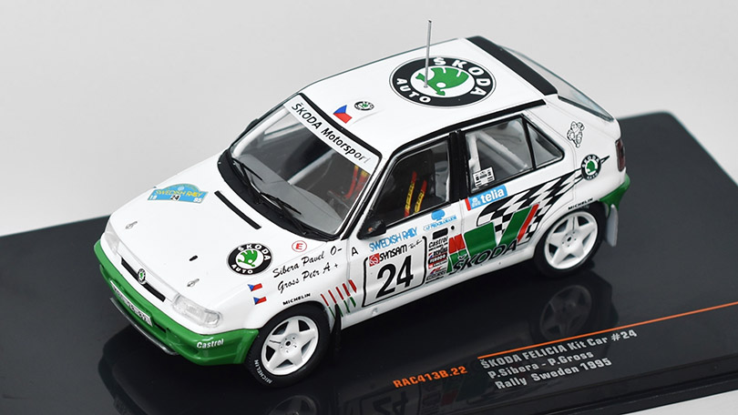 Škoda Felicia Kit Car #24 Rally Sweden 1995 Sibera/Gross 1:43 - IXO Models