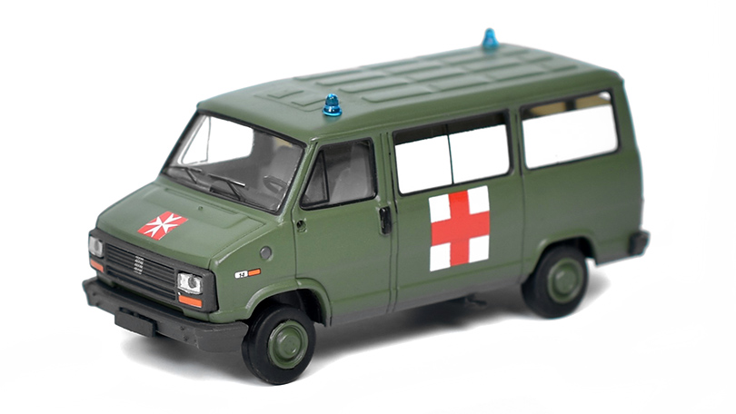 Fiat Ducato Vojenská Ambulance 1:87 - Brekina