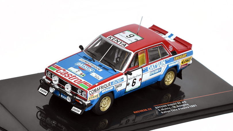 Datsun Violet GT #6 Rallye Cote d'lvoire 1981 Mehta/Doughty 1:43 - IXO Models