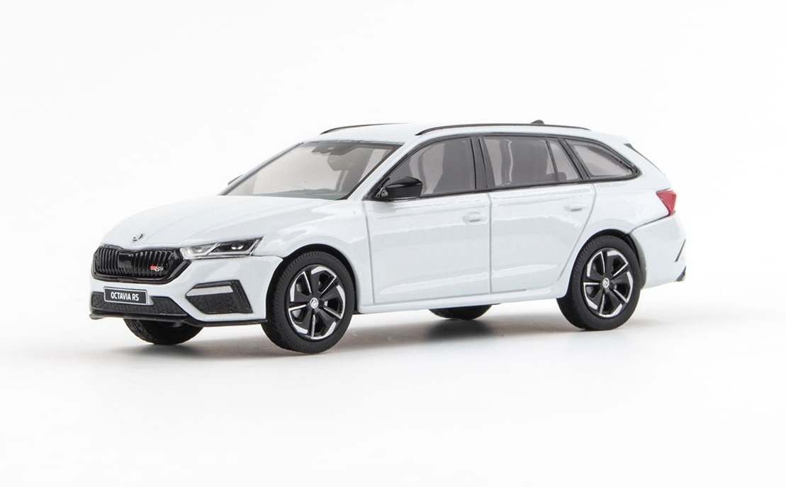 Škoda Octavia IV Combi RS 2020 Bílá Moon Metalíza 1:43 - Abrex