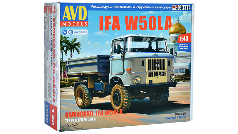 IFA W50LA Sklápěč - Model KIT 1:43 - AVD