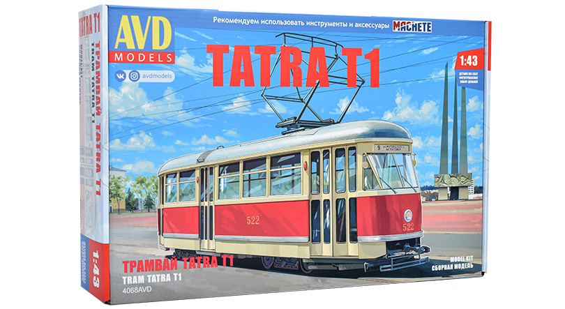 Tatra T1 tramvaj - Model KIT 1:43 - AVD 