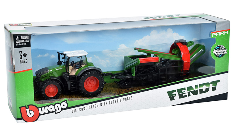 Fendt 1050 Vario Traktor s kultivátorem 1:50 - Bburago