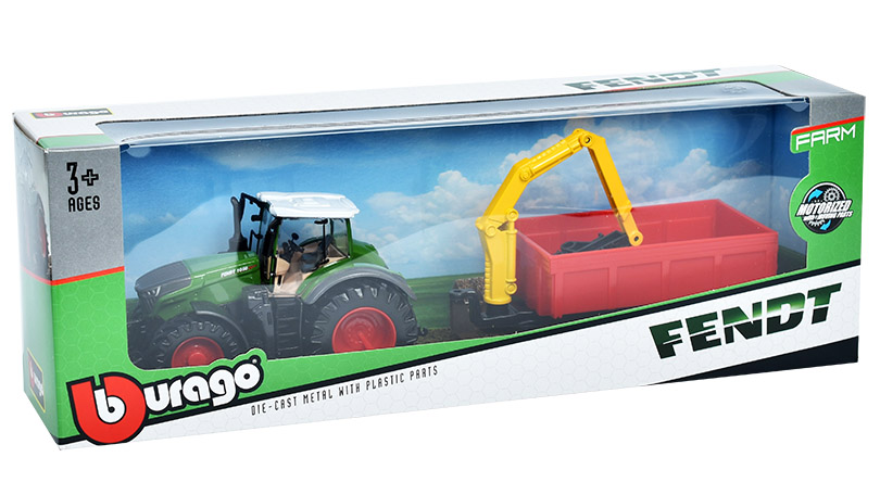 Fendt 1050 Vario Traktor s přívěsem s drapákem 1:50 - Bburago