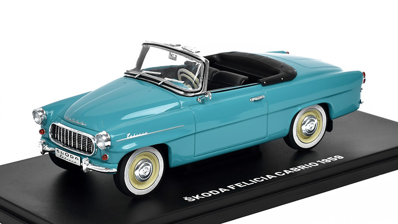 Škoda Felicia Cabrio 1959 1:24 - Hachette časopis Samochody PRL #73 s modelem