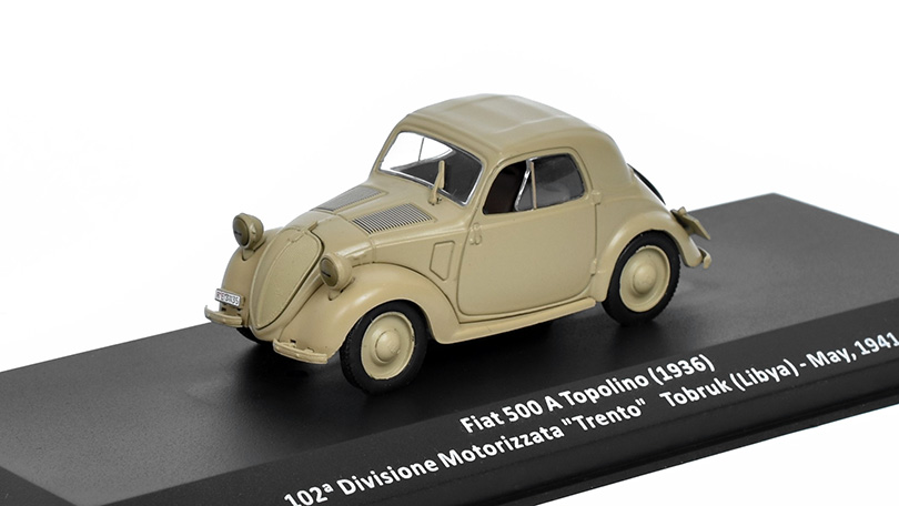 Fiat 500A Topolino 1936 1:43 - DeAgostini časopis Samochody Wojskowe s modelem