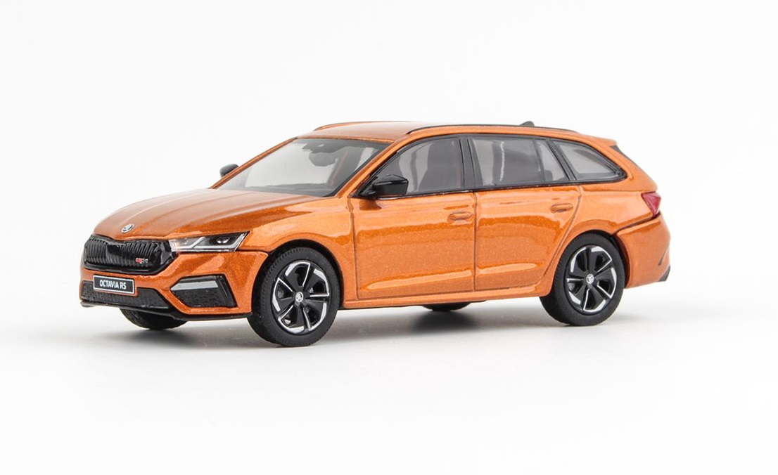 Škoda Octavia IV Combi RS 2020 Oranžová Phoenix Metalíza 1:43 - Abrex