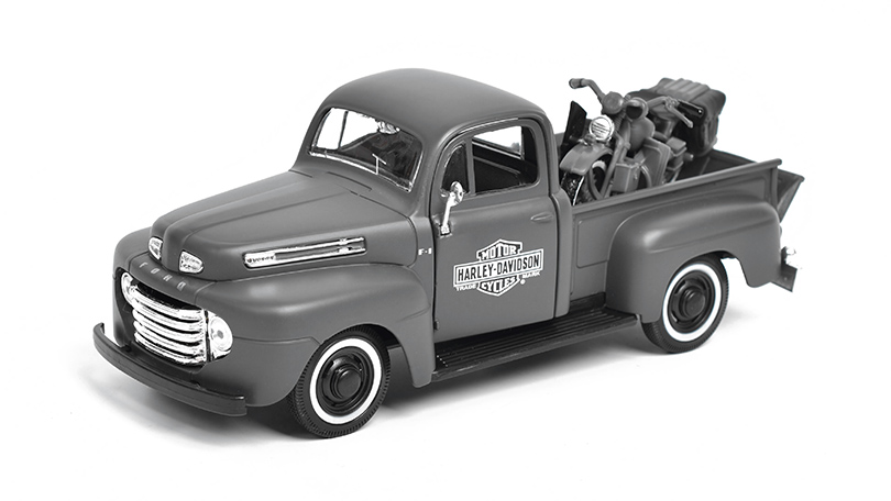 Ford F-1 Pick-up 1948 + Harley-Davidson WLA Flathead 1942 1:24 - Maisto