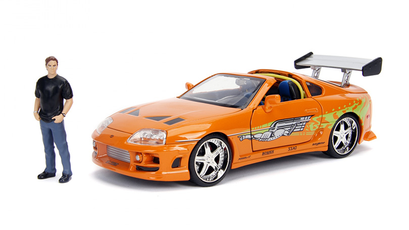 Toyota Supra z filmu Fast and Furious s figurkou Briana 1:24 - Jada Toys