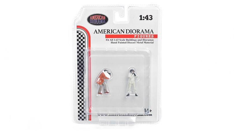 Sada figurek 2 ks 1:43 - Race Day Figures - American Diorama