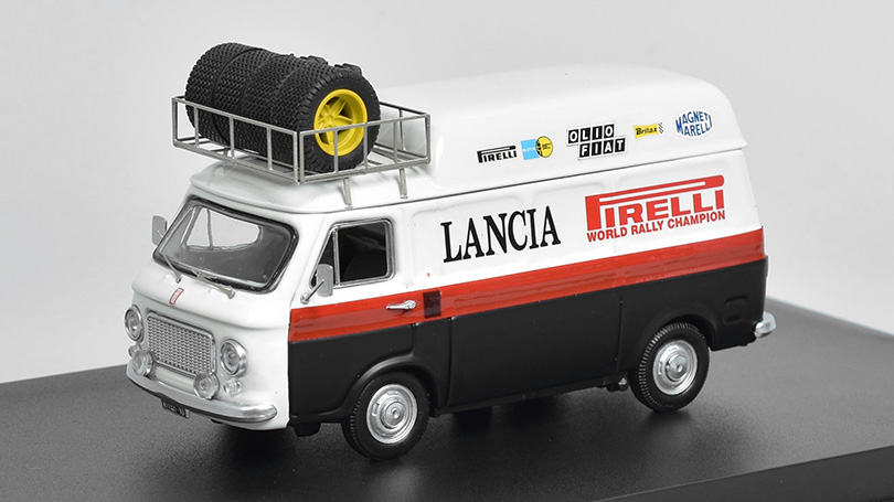 Fiat 238 Van Lancia Rally Assistance 1973 se střešním nosičem 1:43 - Rio Models