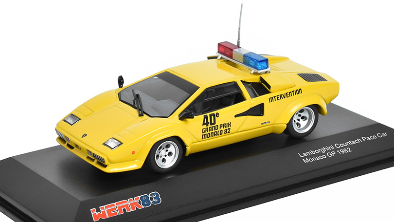 Lamborghini Countach 5000S Pace Car Monaco GP 1982 1:43 - WERK83