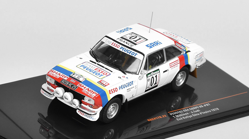 Peugeot 504 Coupe V6 #01 2nd Rallye Cote d'lvoire 1978 1:43 - IXO Models